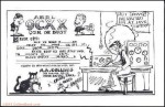 Arthur Collins Cartoon 9CXX QSL card
